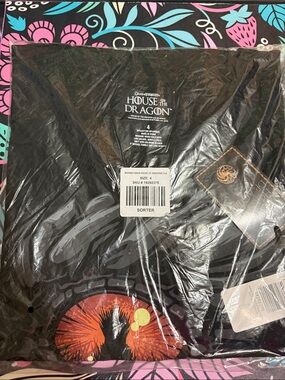 torrid Black House of the Dragon Graphic Tee with Orange Accent